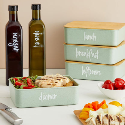 Labels for Storage Bins - 158 Count, White Script Vinyl - Removable Waterproof Labels for Food Containers & Pantry, Kitchen & Freezer Organization