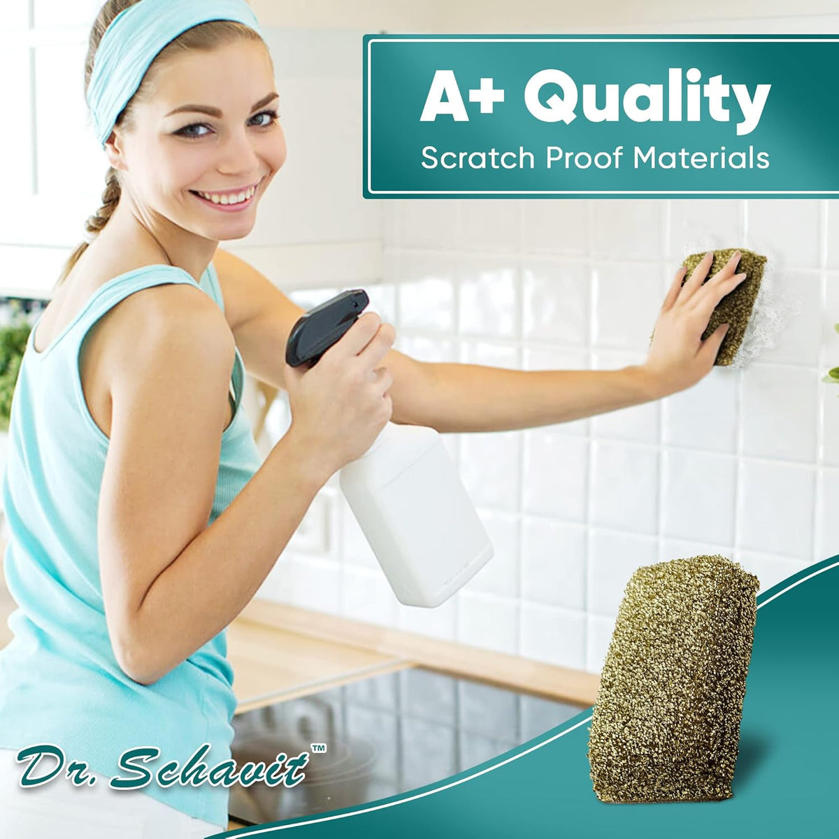 Perfect Scour 2 Pack Scrub Sponges for Kitchen - Multipurpose Non-Scratch Sponge with Heavy Duty Scouring Power - Soft and Fast Cleaning Scrubber for Cleaning Dishes, Pans, Pots and Hard Stains