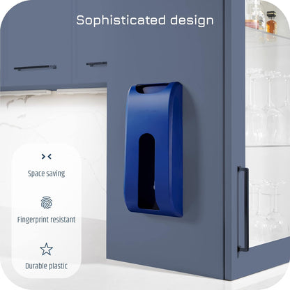 Plastic Bag Holder | UPGRADED Wall-Mount Grocery Bag Dispenser | Space-Saving Design | Easy Install | Smudge-Proof, Fingerprint-Resistant | Silver | Holds the Most Bags for Maximum Storage