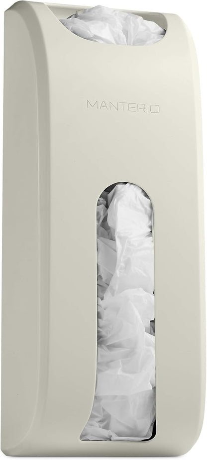 Plastic Bag Holder | UPGRADED Wall-Mount Grocery Bag Dispenser | Space-Saving Design | Easy Install | Smudge-Proof, Fingerprint-Resistant | Silver | Holds the Most Bags for Maximum Storage
