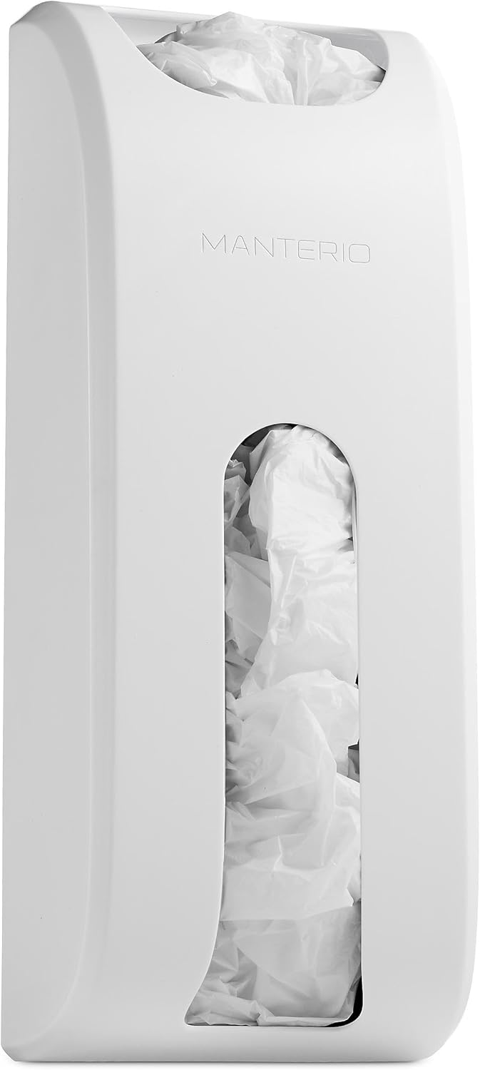Plastic Bag Holder | UPGRADED Wall-Mount Grocery Bag Dispenser | Space-Saving Design | Easy Install | Smudge-Proof, Fingerprint-Resistant | Silver | Holds the Most Bags for Maximum Storage