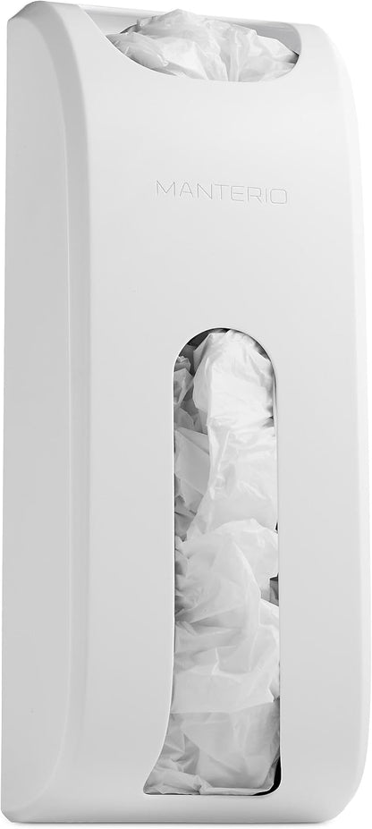 Plastic Bag Holder | UPGRADED Wall-Mount Grocery Bag Dispenser | Space-Saving Design | Easy Install | Smudge-Proof, Fingerprint-Resistant | Silver | Holds the Most Bags for Maximum Storage