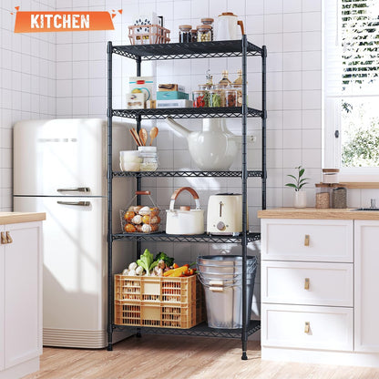 Heavy Duty 6-Tier Rolling Storage Shelves with Wheels for Garage