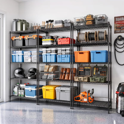 Heavy Duty 6-Tier Rolling Storage Shelves with Wheels for Garage