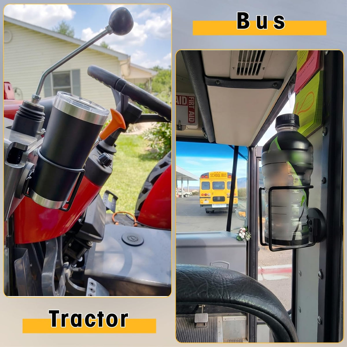 Magnetic Cup Holder, SUS 304 Stainless Steel Magnetic Cup Caddy, Magnetic Drink Holder for Tractor Mower Truck School Bus Refrigerator Treadmill, Magnet Can Holder on Metal Surface