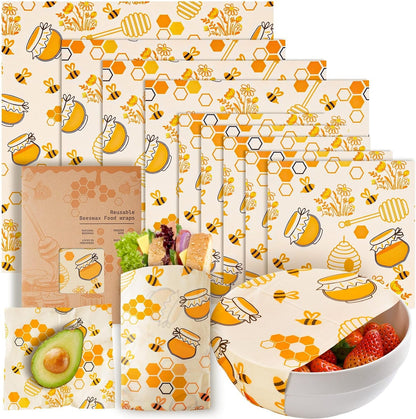 Beeswax Wraps for Food – Reusable Beeswax Bread Bag & Sandwich Wrap