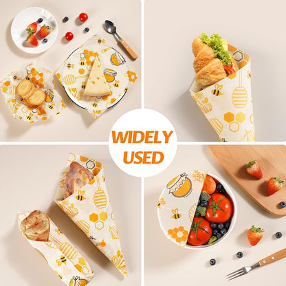 Beeswax Wraps for Food – Reusable Beeswax Bread Bag & Sandwich Wrap