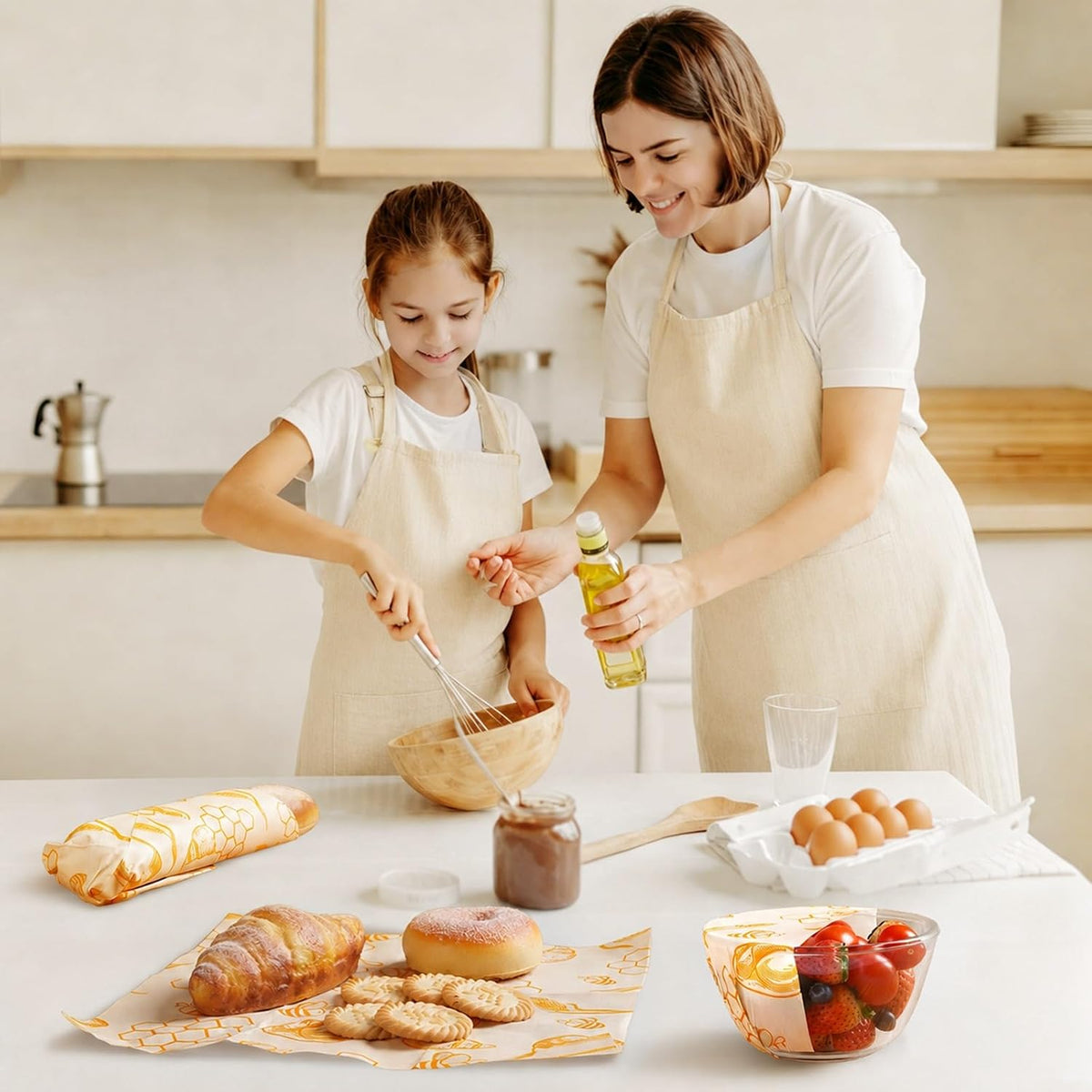 Beeswax Wraps for Food – Reusable Beeswax Bread Bag & Sandwich Wrap