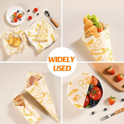 Beeswax Wraps for Food – Reusable Beeswax Bread Bag & Sandwich Wrap
