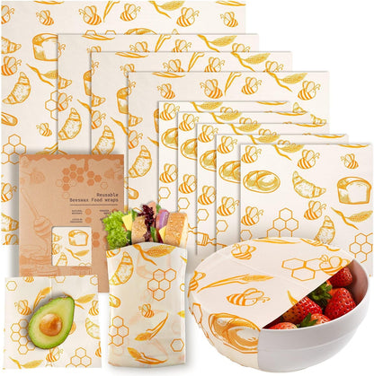 Beeswax Wraps for Food – Reusable Beeswax Bread Bag & Sandwich Wrap