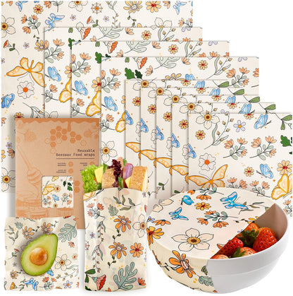 Beeswax Wraps for Food – Reusable Beeswax Bread Bag & Sandwich Wrap