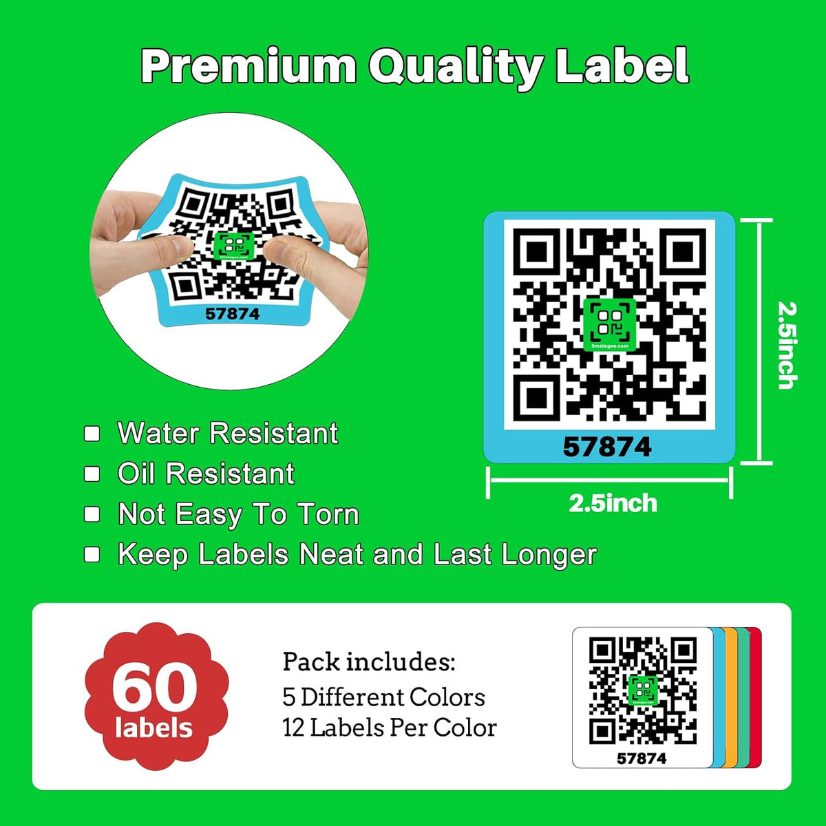 Removable Freezer Labels,1 x 3 Inch Food Storage Stickers,Self-Adhesive Date Labels-Waterproof Oil-Resistant Easy Clean Leaves no Residue,4 Color Labels 3 Rolls