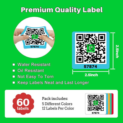 Removable Freezer Labels,1 x 3 Inch Food Storage Stickers,Self-Adhesive Date Labels-Waterproof Oil-Resistant Easy Clean Leaves no Residue,4 Color Labels 3 Rolls