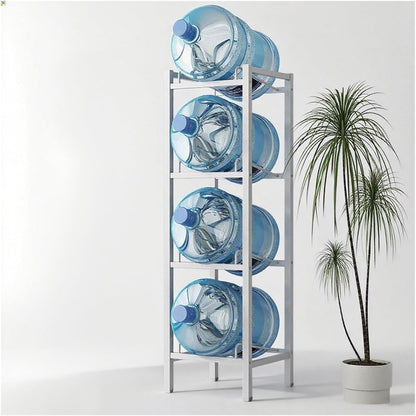 Heavy Duty 5 Gallon Water Bottle Holder Dispenser Stand, Separated 2/3/4/6/8/9/12-tier Stackable Water Jug Storage, Upright Drink Cooler Caddy(4 Tray -1 * 4)