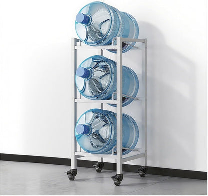 Heavy Duty 5 Gallon Water Bottle Holder Dispenser Stand, Separated 2/3/4/6/8/9/12-tier Stackable Water Jug Storage, Upright Drink Cooler Caddy(4 Tray -1 * 4)
