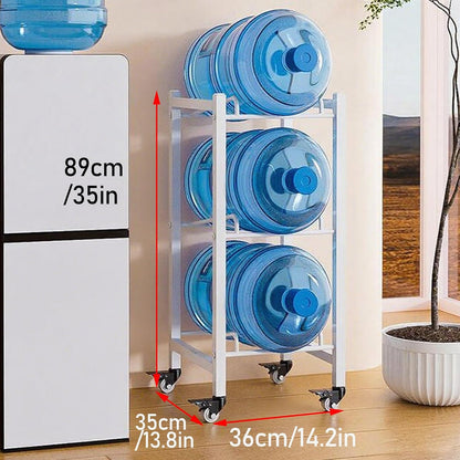 Heavy Duty 5 Gallon Water Bottle Holder Dispenser Stand, Separated 2/3/4/6/8/9/12-tier Stackable Water Jug Storage, Upright Drink Cooler Caddy(4 Tray -1 * 4)