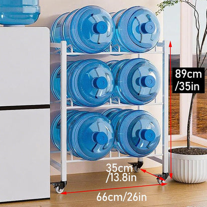 Heavy Duty 5 Gallon Water Bottle Holder Dispenser Stand, Separated 2/3/4/6/8/9/12-tier Stackable Water Jug Storage, Upright Drink Cooler Caddy(4 Tray -1 * 4)