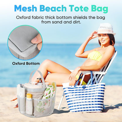 Mesh Shower Caddy Portable for College Dorm Room Essentials, Shower Caddy Dorm with 9-Pocket Large Capacity for Beach, Swimming, Gym, Camping, Travel essentials