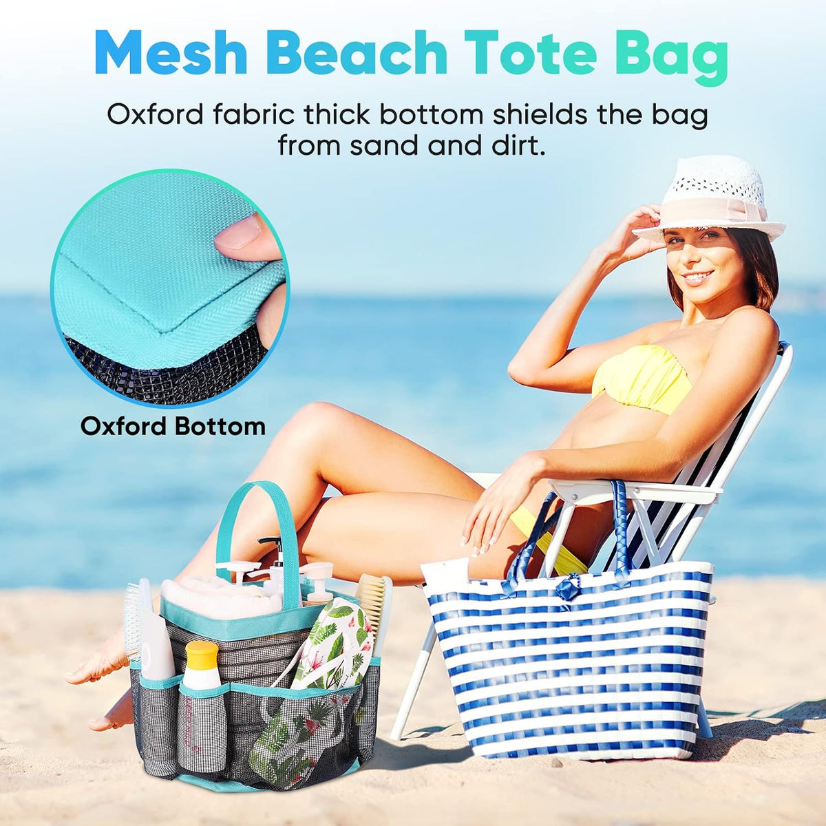 Mesh Shower Caddy Portable for College Dorm Room Essentials, Shower Caddy Dorm with 9-Pocket Large Capacity for Beach, Swimming, Gym, Camping, Travel essentials