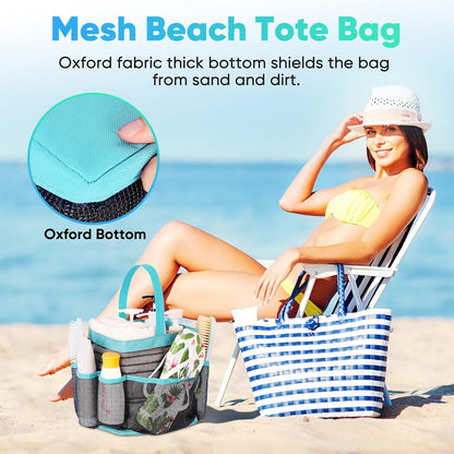 Mesh Shower Caddy Portable for College Dorm Room Essentials, Shower Caddy Dorm with 9-Pocket Large Capacity for Beach, Swimming, Gym, Camping, Travel essentials