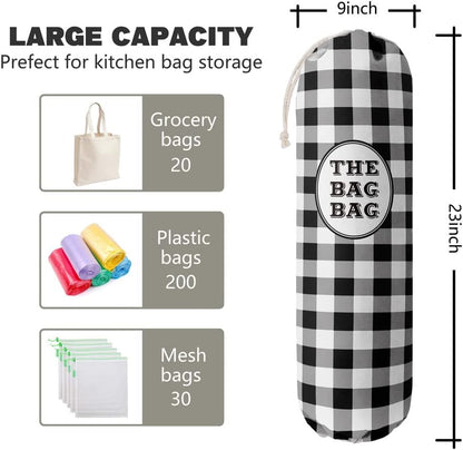 Funny You Me & The Dogs, Grocery Bags Holder Organizer For Shopping Bags, Wall Mount Plastic Bags Storage Container Dispensers, Gift For The Preferred Family And Friends