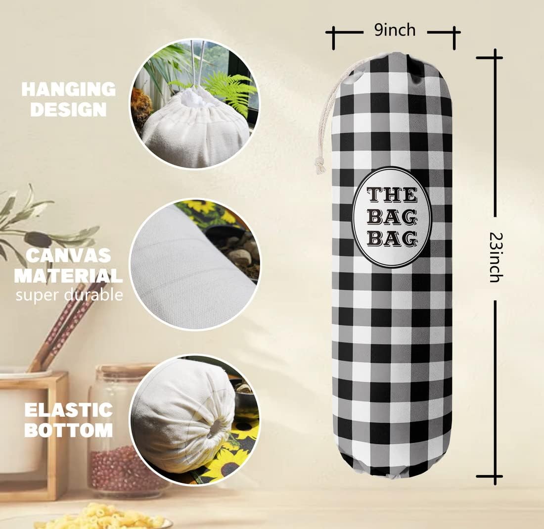 Funny You Me & The Dogs, Grocery Bags Holder Organizer For Shopping Bags, Wall Mount Plastic Bags Storage Container Dispensers, Gift For The Preferred Family And Friends