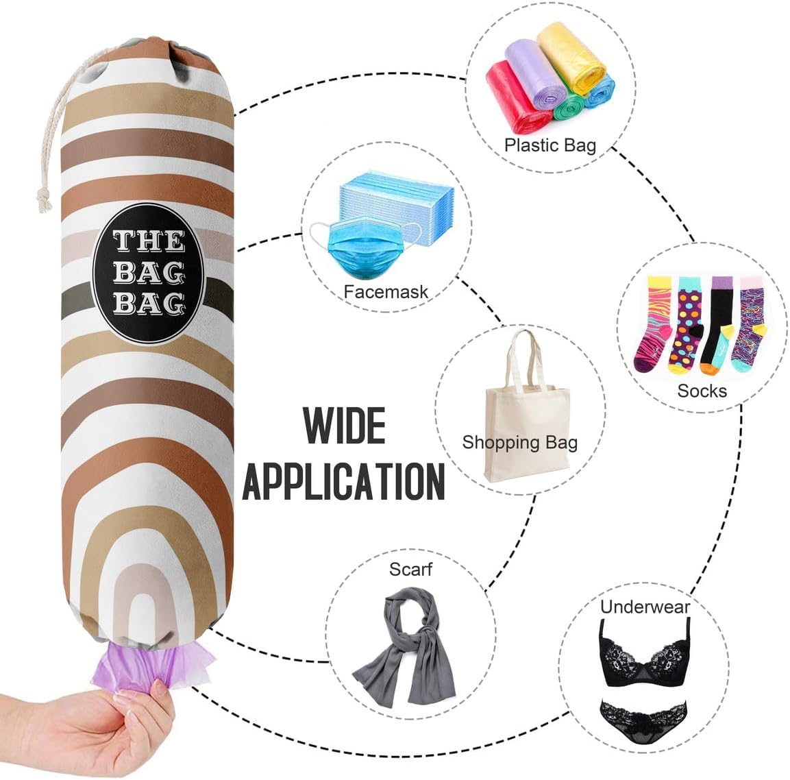 Funny You Me & The Dogs, Grocery Bags Holder Organizer For Shopping Bags, Wall Mount Plastic Bags Storage Container Dispensers, Gift For The Preferred Family And Friends