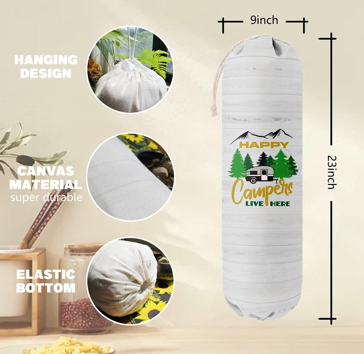 Funny You Me & The Dogs, Grocery Bags Holder Organizer For Shopping Bags, Wall Mount Plastic Bags Storage Container Dispensers, Gift For The Preferred Family And Friends