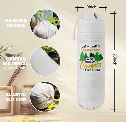 Funny You Me & The Dogs, Grocery Bags Holder Organizer For Shopping Bags, Wall Mount Plastic Bags Storage Container Dispensers, Gift For The Preferred Family And Friends