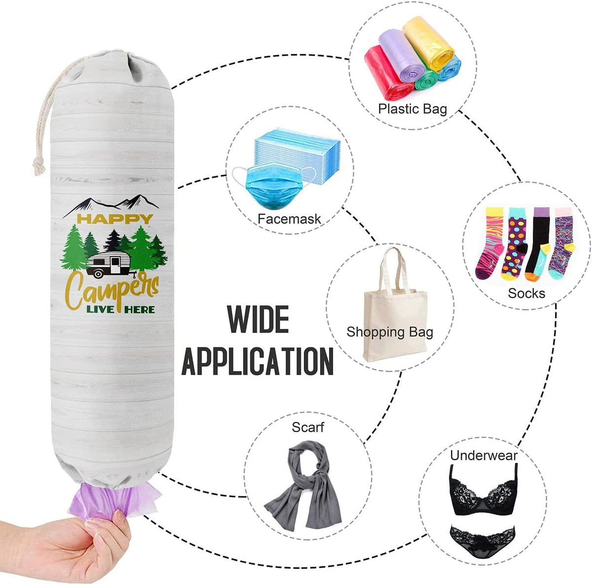 Funny You Me & The Dogs, Grocery Bags Holder Organizer For Shopping Bags, Wall Mount Plastic Bags Storage Container Dispensers, Gift For The Preferred Family And Friends