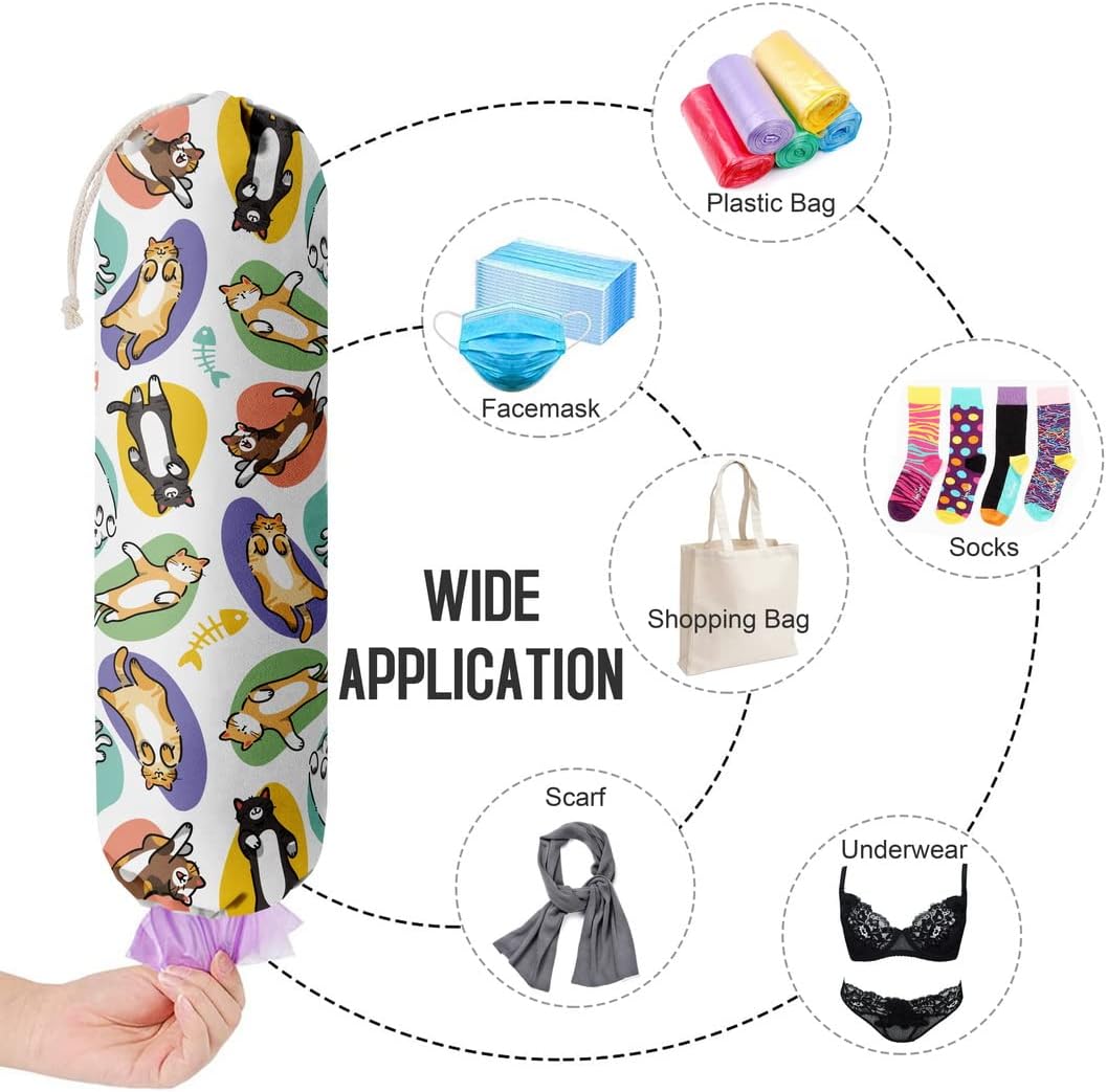 Funny You Me & The Dogs, Grocery Bags Holder Organizer For Shopping Bags, Wall Mount Plastic Bags Storage Container Dispensers, Gift For The Preferred Family And Friends