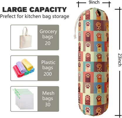 Funny You Me & The Dogs, Grocery Bags Holder Organizer For Shopping Bags, Wall Mount Plastic Bags Storage Container Dispensers, Gift For The Preferred Family And Friends