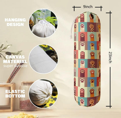 Funny You Me & The Dogs, Grocery Bags Holder Organizer For Shopping Bags, Wall Mount Plastic Bags Storage Container Dispensers, Gift For The Preferred Family And Friends