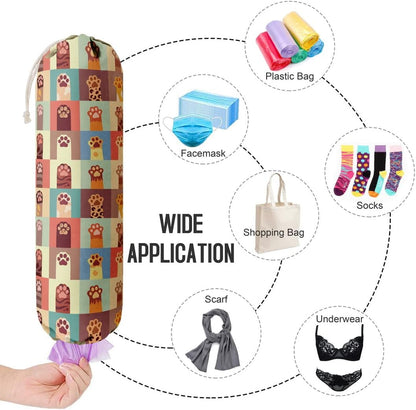 Funny You Me & The Dogs, Grocery Bags Holder Organizer For Shopping Bags, Wall Mount Plastic Bags Storage Container Dispensers, Gift For The Preferred Family And Friends