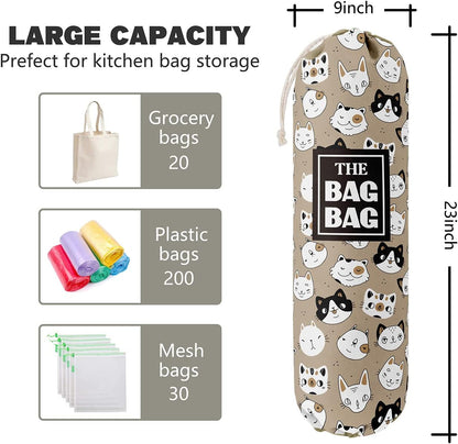 Funny You Me & The Dogs, Grocery Bags Holder Organizer For Shopping Bags, Wall Mount Plastic Bags Storage Container Dispensers, Gift For The Preferred Family And Friends