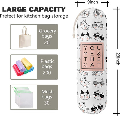 Funny You Me & The Dogs, Grocery Bags Holder Organizer For Shopping Bags, Wall Mount Plastic Bags Storage Container Dispensers, Gift For The Preferred Family And Friends