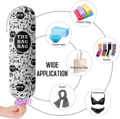 Funny You Me & The Dogs, Grocery Bags Holder Organizer For Shopping Bags, Wall Mount Plastic Bags Storage Container Dispensers, Gift For The Preferred Family And Friends