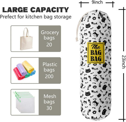 Funny You Me & The Dogs, Grocery Bags Holder Organizer For Shopping Bags, Wall Mount Plastic Bags Storage Container Dispensers, Gift For The Preferred Family And Friends