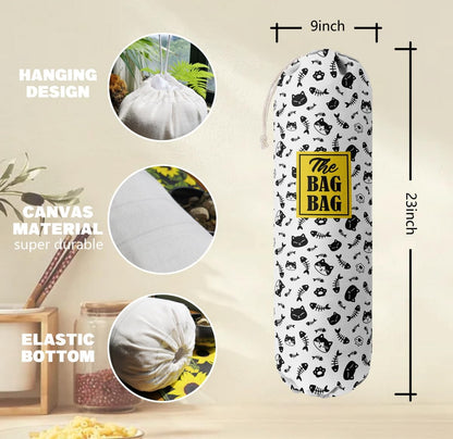 Funny You Me & The Dogs, Grocery Bags Holder Organizer For Shopping Bags, Wall Mount Plastic Bags Storage Container Dispensers, Gift For The Preferred Family And Friends