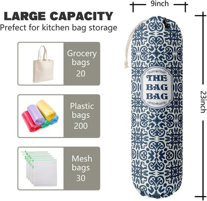 Funny You Me & The Dogs, Grocery Bags Holder Organizer For Shopping Bags, Wall Mount Plastic Bags Storage Container Dispensers, Gift For The Preferred Family And Friends