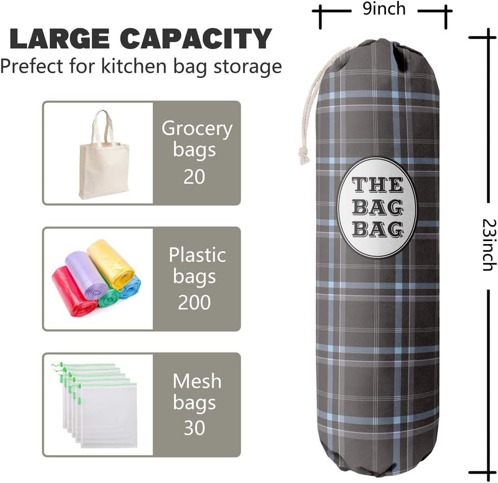 Funny You Me & The Dogs, Grocery Bags Holder Organizer For Shopping Bags, Wall Mount Plastic Bags Storage Container Dispensers, Gift For The Preferred Family And Friends