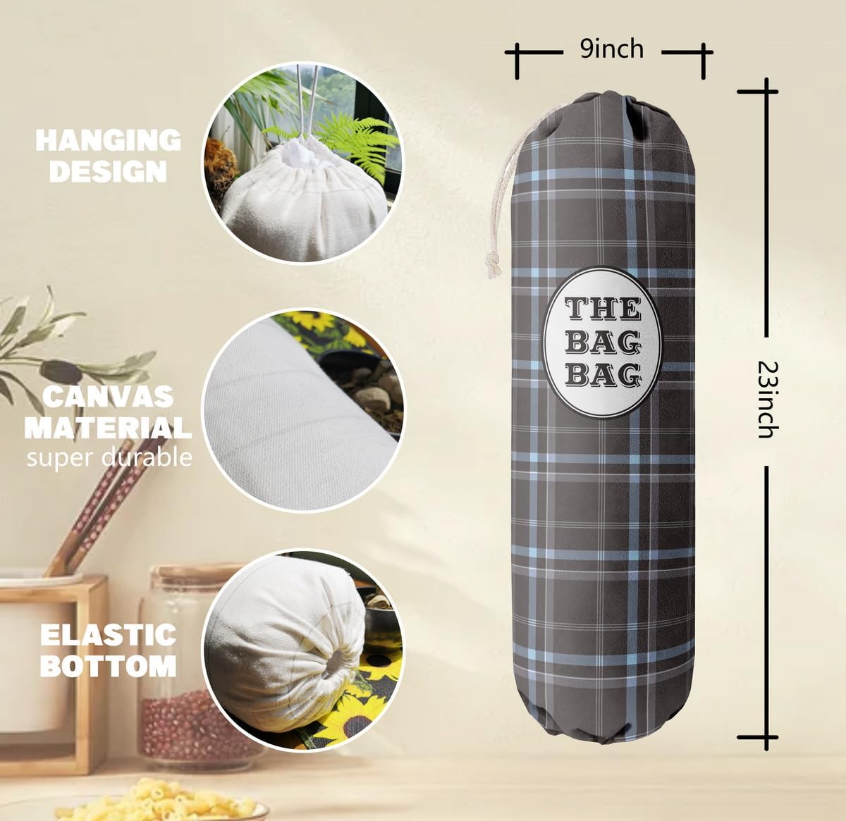 Funny You Me & The Dogs, Grocery Bags Holder Organizer For Shopping Bags, Wall Mount Plastic Bags Storage Container Dispensers, Gift For The Preferred Family And Friends