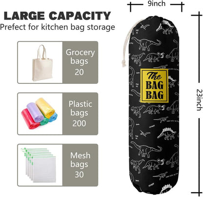 Funny You Me & The Dogs, Grocery Bags Holder Organizer For Shopping Bags, Wall Mount Plastic Bags Storage Container Dispensers, Gift For The Preferred Family And Friends