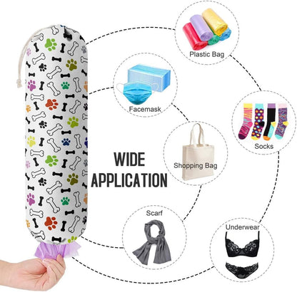 Funny You Me & The Dogs, Grocery Bags Holder Organizer For Shopping Bags, Wall Mount Plastic Bags Storage Container Dispensers, Gift For The Preferred Family And Friends
