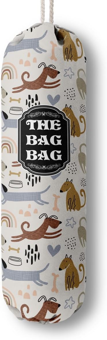 Funny You Me & The Dogs, Grocery Bags Holder Organizer For Shopping Bags, Wall Mount Plastic Bags Storage Container Dispensers, Gift For The Preferred Family And Friends