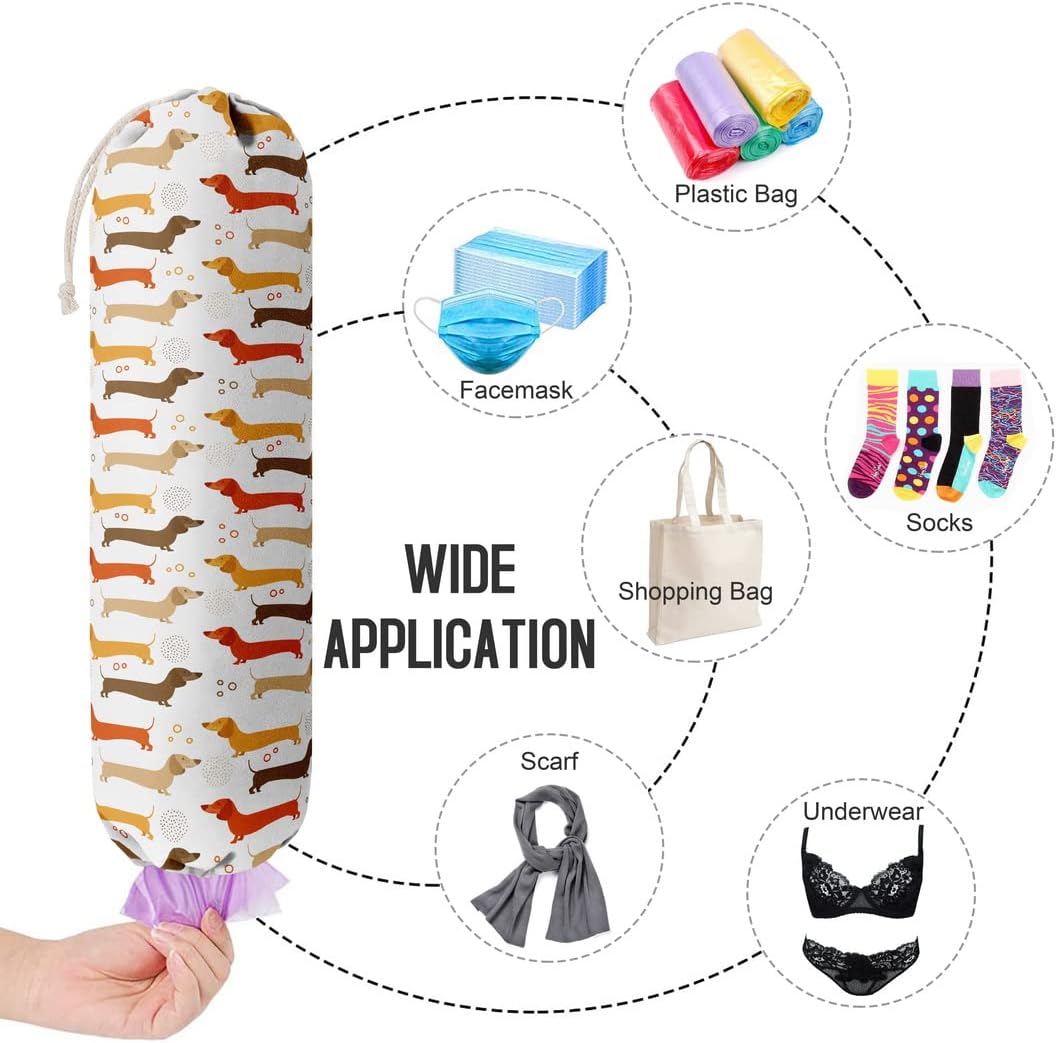 Funny You Me & The Dogs, Grocery Bags Holder Organizer For Shopping Bags, Wall Mount Plastic Bags Storage Container Dispensers, Gift For The Preferred Family And Friends