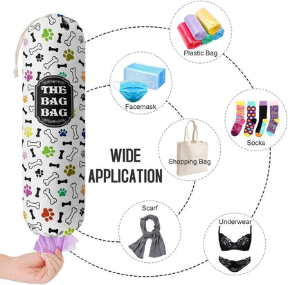 Funny You Me & The Dogs, Grocery Bags Holder Organizer For Shopping Bags, Wall Mount Plastic Bags Storage Container Dispensers, Gift For The Preferred Family And Friends