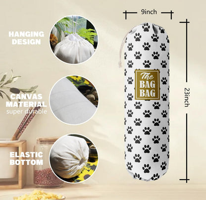 Funny You Me & The Dogs, Grocery Bags Holder Organizer For Shopping Bags, Wall Mount Plastic Bags Storage Container Dispensers, Gift For The Preferred Family And Friends