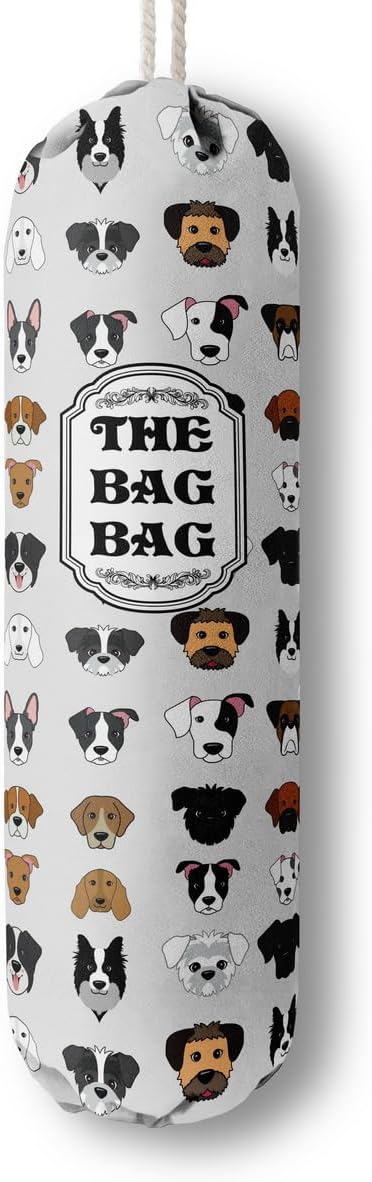 Funny You Me & The Dogs, Grocery Bags Holder Organizer For Shopping Bags, Wall Mount Plastic Bags Storage Container Dispensers, Gift For The Preferred Family And Friends