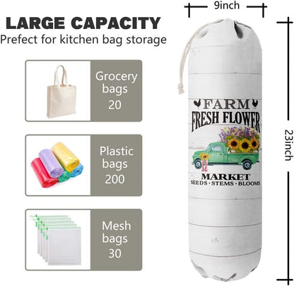 Funny You Me & The Dogs, Grocery Bags Holder Organizer For Shopping Bags, Wall Mount Plastic Bags Storage Container Dispensers, Gift For The Preferred Family And Friends